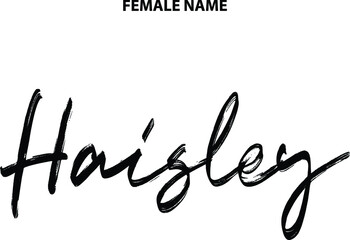 Girl Name Haisley Alphabetical Brush Text   
