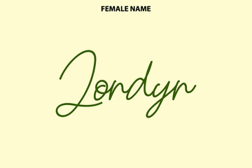 Typography Text Design Given Girl Name Londyn on Light Yellow Background