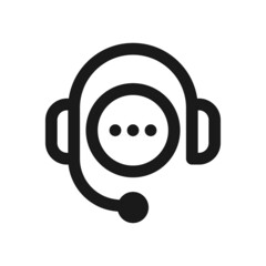 Support Icon can be used for company. Headphones Logo icon vector