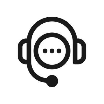 recommend clip art: Support Icon can be used for company. Headphones Logo icon vector