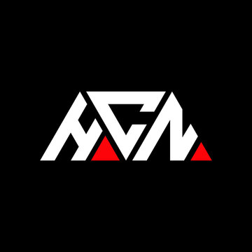 HCN triangle letter logo design with triangle shape. HCN triangle logo design monogram. HCN triangle vector logo template with red color. HCN triangular logo Simple, Elegant, and Luxurious Logo...