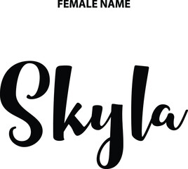 Female Name Skyla Street Art Bold Text Design