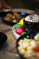 close up of a plate with salad