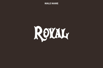 Royal Boy Name Stylish Lettering in Bold Style