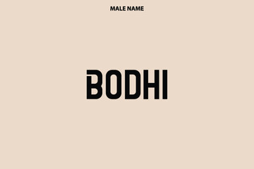  Bodhi Baby Boy Name Elegant Inscription Lettering Sign