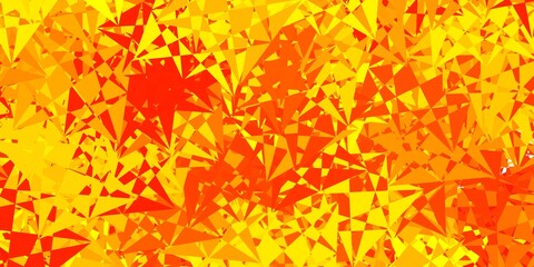 Obraz na płótnie Canvas Light orange vector pattern with polygonal shapes.
