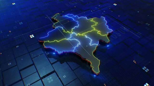 Kosova Map digital 4k 