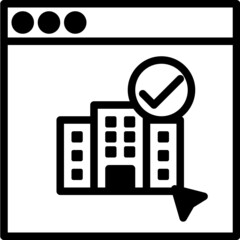 booking solid line icon