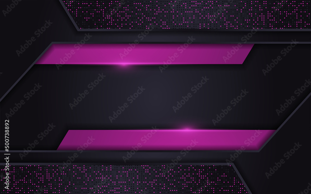 Poster abstract dark purple background with dynamic shape and lines.
