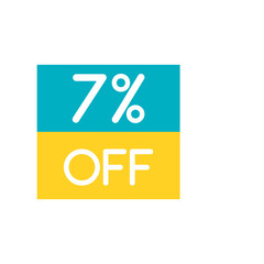Up To 7% Off Special Offer sale sticker on white. Vector