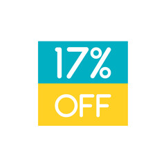 Up To 17% Off Special Offer sale sticker on white. Vector - 500739404