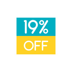 Up To 19% Off Special Offer sale sticker on white. Vector - 500739467