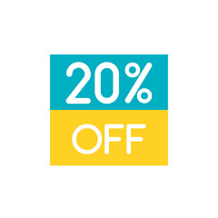 Up To 20% Off Special Offer sale sticker on white. Vector - 500739481