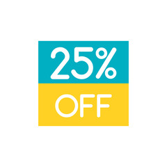 Up To 25% Off Special Offer sale sticker on white. Vector - 500739652