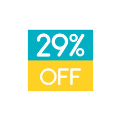 Up To 29% Off Special Offer sale sticker on white. Vector
