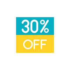 Up To 30% Off Special Offer sale sticker on white. Vector - 500739864