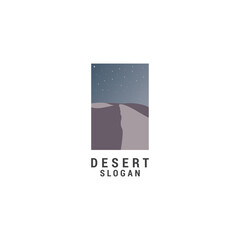 Desert logo icon design template. luxury, premium vector