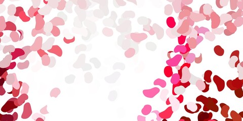 Light pink, red vector pattern with abstract shapes.