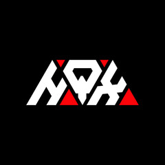 HQX triangle letter logo design with triangle shape. HQX triangle logo design monogram. HQX triangle vector logo template with red color. HQX triangular logo Simple, Elegant, and Luxurious Logo...