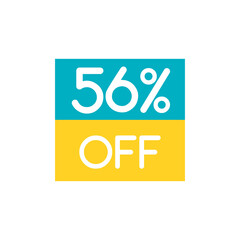 Up To 56% Off Special Offer sale sticker on white. Vector - 500740858