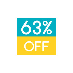 Up To 63% Off Special Offer sale sticker on white. Vector - 500741085