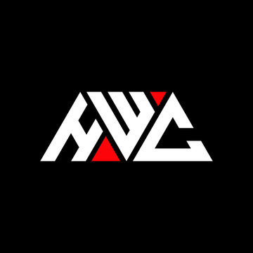 HWC triangle letter logo design with triangle shape. HWC triangle logo design monogram. HWC triangle vector logo template with red color. HWC triangular logo Simple, Elegant, and Luxurious Logo...