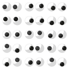 A set of eyes. Simple flat vector illustration on a white background