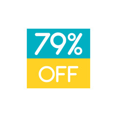 Up To 79% Off Special Offer sale sticker on white. Vector