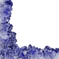 sapphire crystals corner macro photo