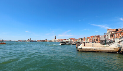Fototapeta premium Panoramic View of Venice Island in Italy and the Adriatic Sea