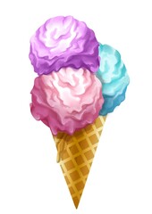 ice cream cone isolated