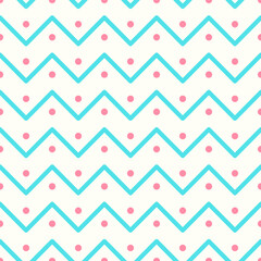 Vector seamless colorful zigzag pattern - delicate design. Cute chevron endless background. Fashion minimalistic print