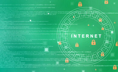 2d  illustration internet abstract background