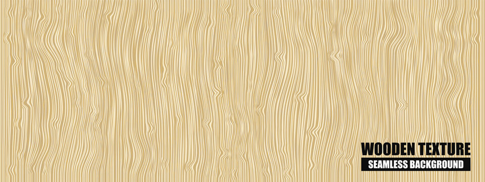 Vector wooden repeatable background. Beige design. Striped wood seamless pattern. Realistic board surface