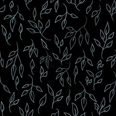 Fototapeta premium seamless floral pattern, Leaves pattern, flowers pattern 
