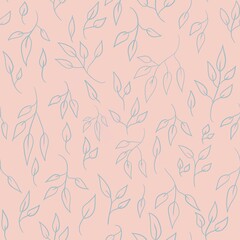 Fototapeta premium seamless leaves pattern, floral pattern, flowers pattern 