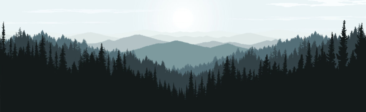 landscape with mountains