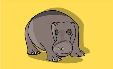 Illustration Hippopotame