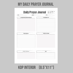 daily prayer  journal kdp template