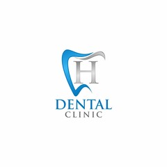 Letter H Teeth Logo design template