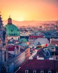 Zelfklevend Fotobehang View of Vienna from St Stepehens Cathedral © sabin