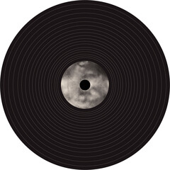 vinyl record isolated on white. 
