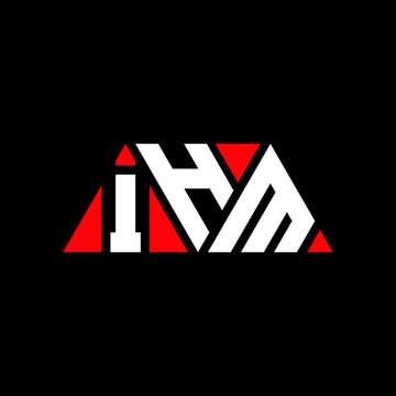 IHM triangle letter logo design with triangle shape. IHM triangle logo design monogram. IHM triangle vector logo template with red color. IHM triangular logo Simple, Elegant, and Luxurious Logo...