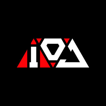IOJ triangle letter logo design with triangle shape. IOJ triangle logo design monogram. IOJ triangle vector logo template with red color. IOJ triangular logo Simple, Elegant, and Luxurious Logo...