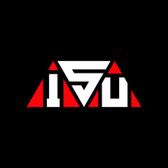 ISU triangle letter logo design with triangle shape. ISU triangle logo design monogram. ISU triangle vector logo template with red color. ISU triangular logo Simple, Elegant, and Luxurious Logo...