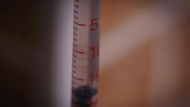 injection of medicine from a syringe, macro shot