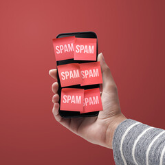 Spam texts on a smartphone
