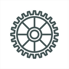Old Machine Gear  simple line icon