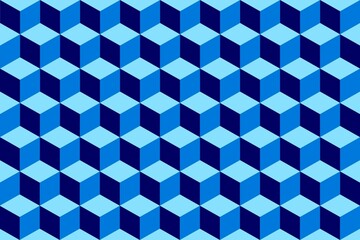Structure of blue cubes as background