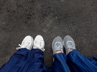 shoes on the street